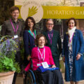 Charlotte Harris and Hugo Bugg of Harris Bugg Studio with Horatio’s Garden founder and chair of trustees, Dr Olivia Chapple, executive trustee Victoria Holton and trustee Catherine Burns pictured at RHS Chelsea Flower Show 2022 Picture: Lucy Shergold/Horatio’s Garden