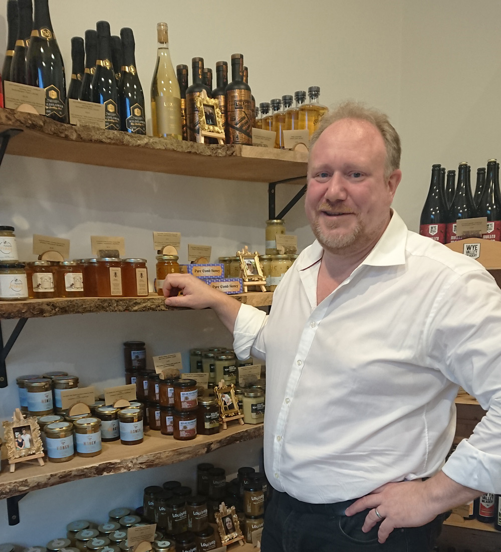 Anthony Habert with some of the products on offer