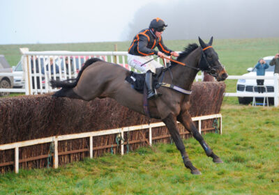 Footloose winning at Larkhill last year, ridden by owner Arron Butterfield