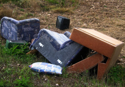 Fly-tipping, like the example above, is a blight on rural communities Credit: Pixabay