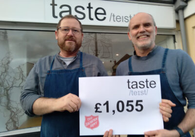 Taste cafe in Amesbury hands over the donations to the Salvation Army Picture: Salvation Army