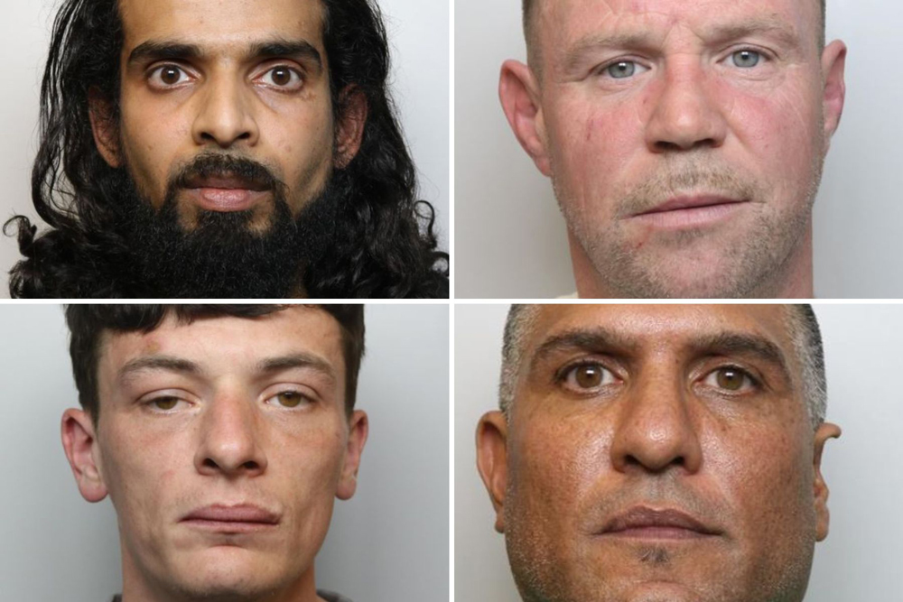 Wiltshire Police would like to speak to, clockwise from top left; Shalton Pinhereo, William Shehann, Martin Stroud and Kyle Brace.