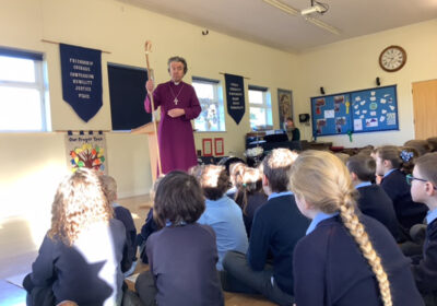 The whole school was involved in the Bishop’s visit