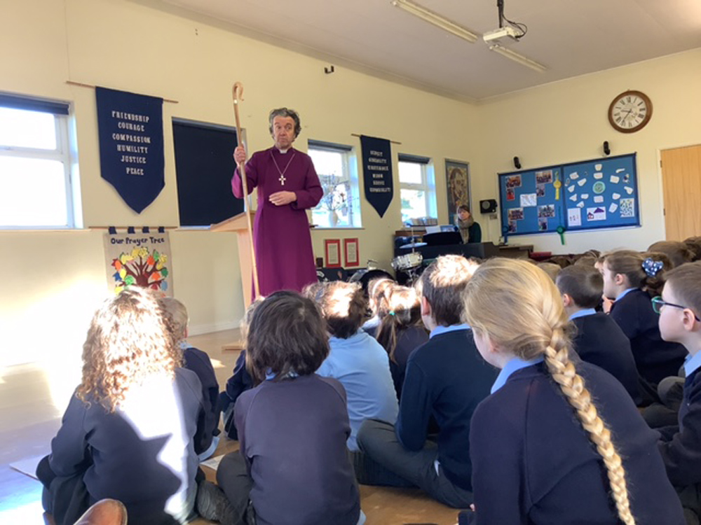 The whole school was involved in the Bishop’s visit