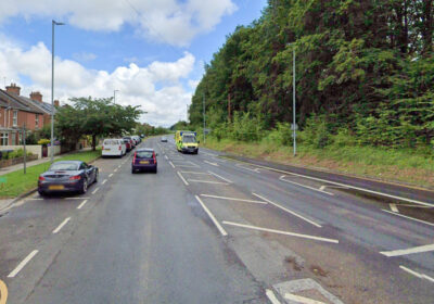 Downton Road in Salisbury, where Walker was caught driving at 65mph in a 30mph zone