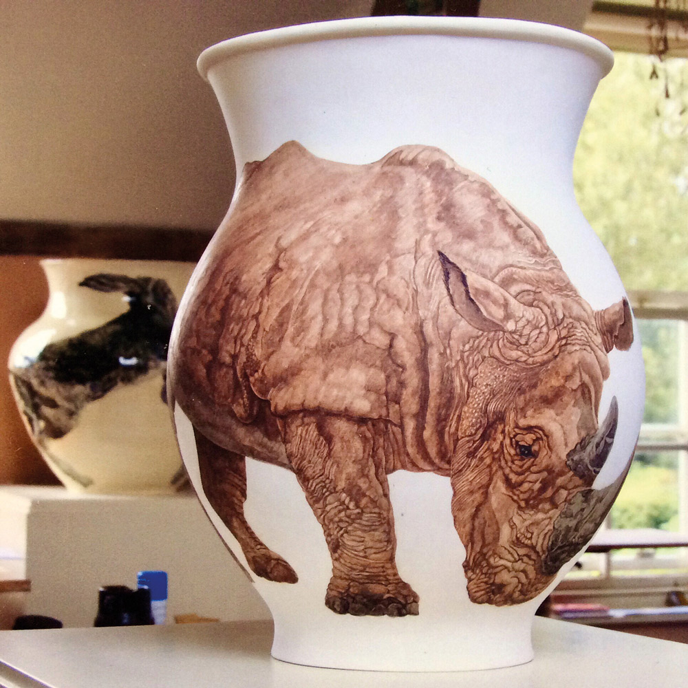 Rhino Ceramic by Patricia Low