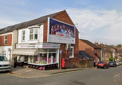 The advertising board in Park Street/Escourt Road