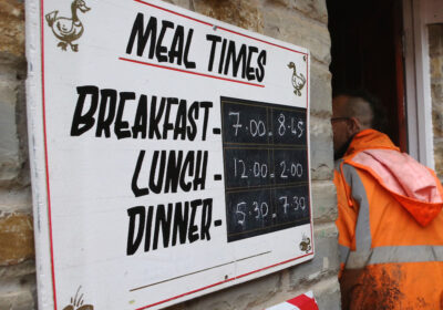 Glastonbury Festival kitchen sign