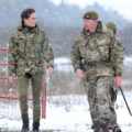 Princess of Wales visits freezing Salisbury Plain