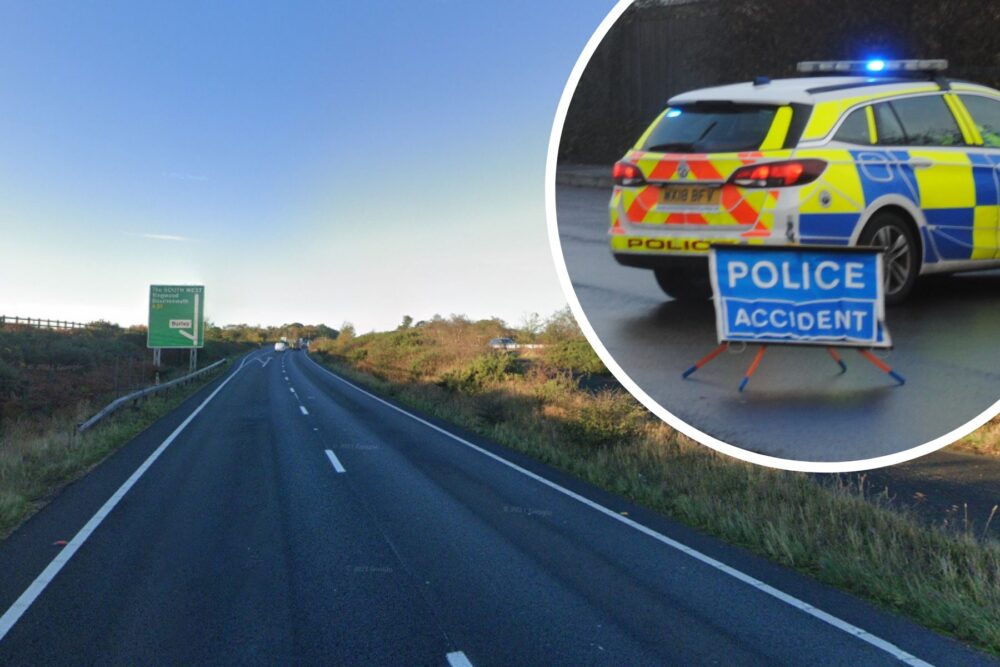 The crash happened on the A31 westbound near the Burley junction. Picture: Google