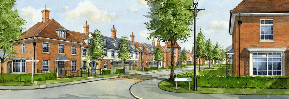 How the Alderholt Meadows development, on the edge of the town could look