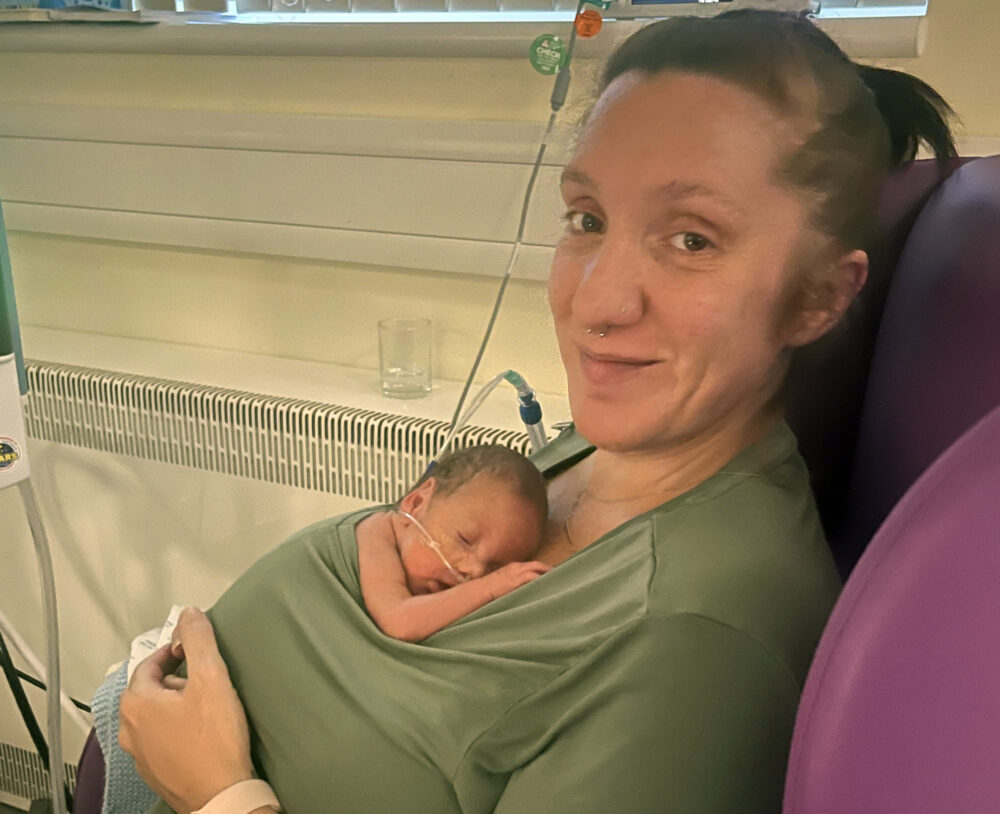 Hayley Howell with her son Fletcher at Salisbury Hospital's Neonatal Unit. Picture: STARS Appeal
