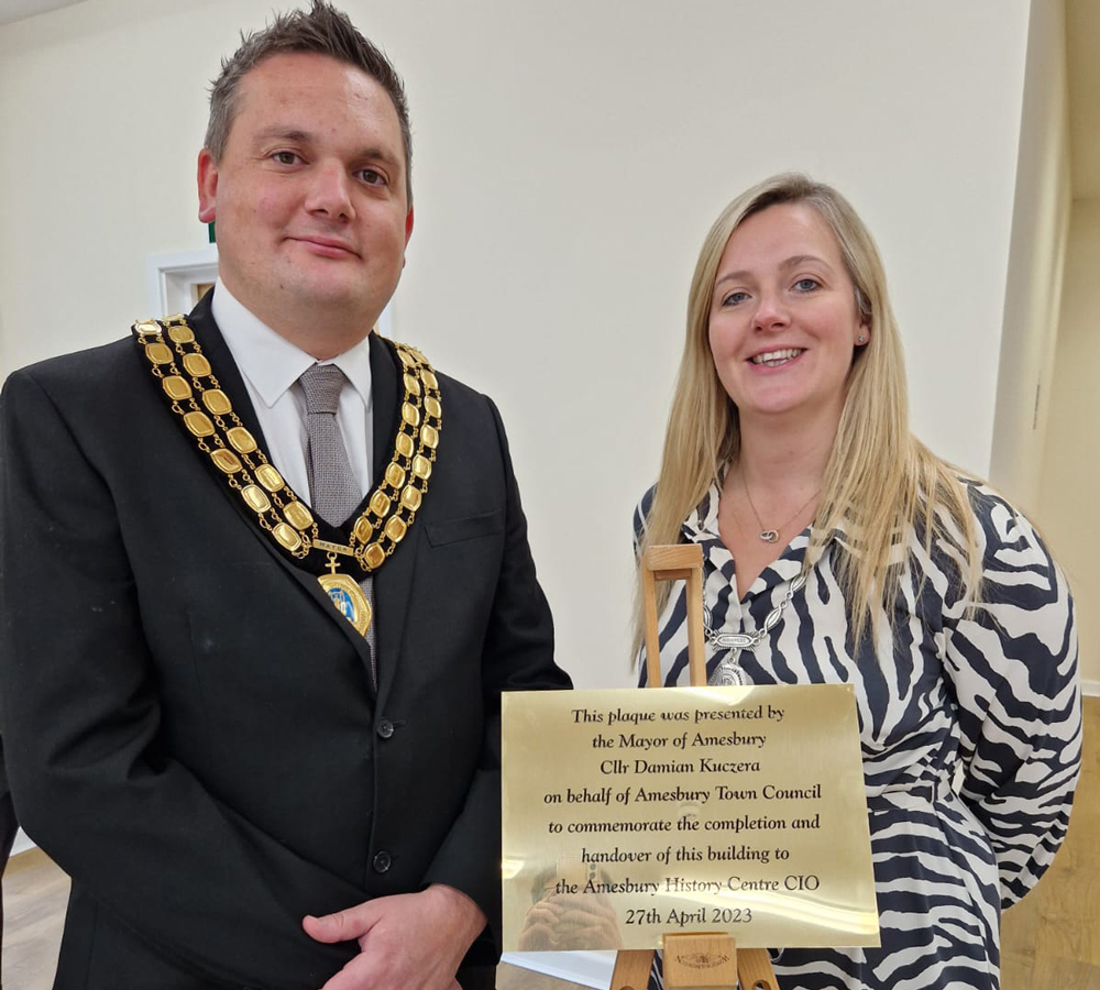 Amesbury’s mayor, Cllr Damian Kuczera and mayoress Suzie Kuczera