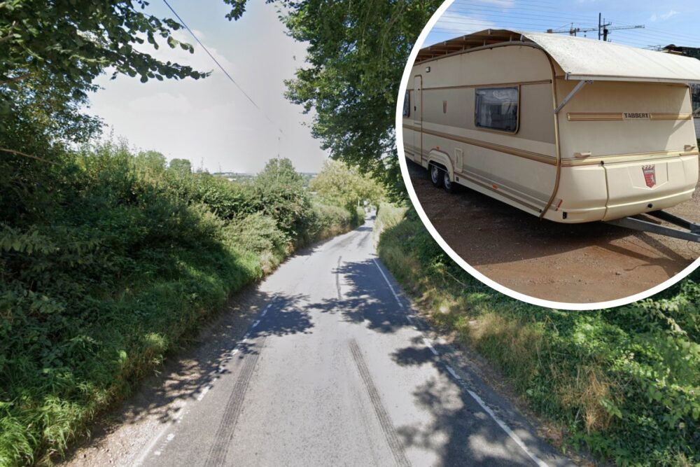 The caravan was allegedly stolen from an address in Blandford
