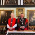 Deputy mayor Cllr Alan Crossley (left) with Wilton’s mayor, Cllr Andy Kinsey