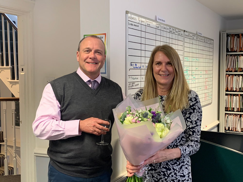 Not many people can celebrate 35 years working for the same company, but that’s the impressive feat that was celebrated by Salisbury estate agent Whites recently.