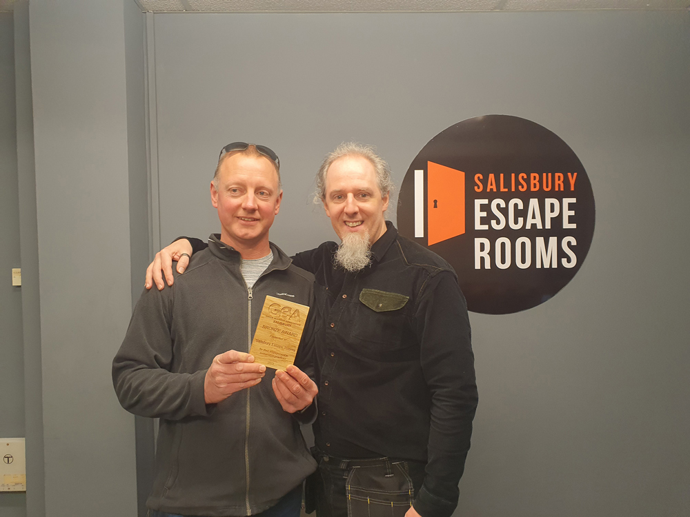 Salisbury Escape Rooms achieved a Bronze award for its zero-waste-to-landfill mentality and forward-thinking environmental practices