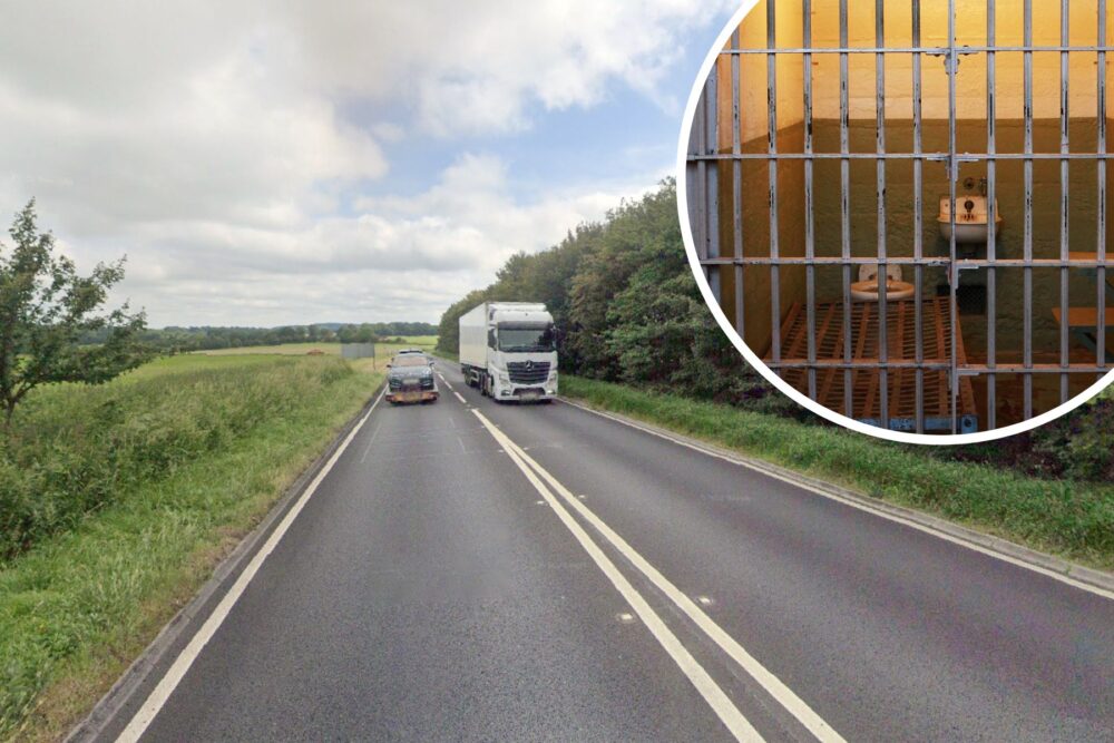 Steven Whatmore was jailed for 12 weeks after first being spotted on the A303 at Willoughby Hedge