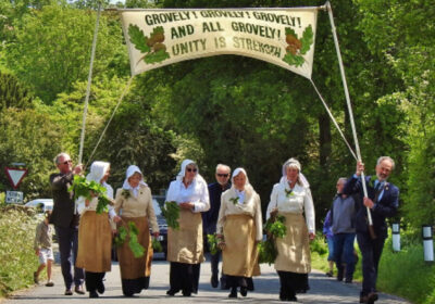 Great Wishford celebrates ancient Oak Apple Day in the May sunshine