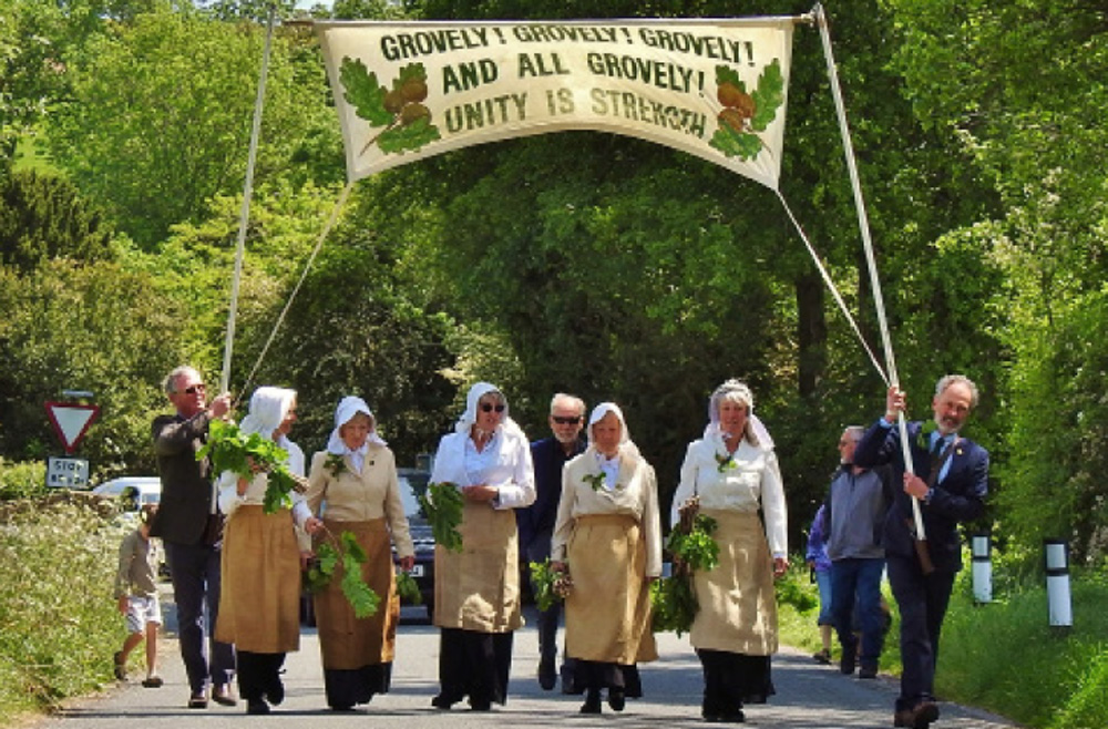 Great Wishford celebrates ancient Oak Apple Day in the May sunshine