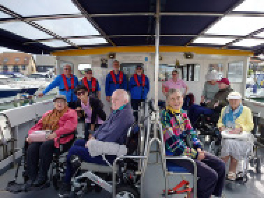 Local care home residents head out onto the water