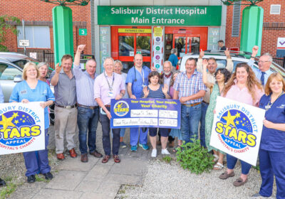 embers of the Berwick St John Country Fayre Committee presenting their donation from the Road Run to Stars Appeal Hospital Ambassadors Credit Spencer Mulholland