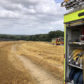 Around 30 acres of crop were damaged by the fire at Redlynch. Picture: Salisbury Fire Station