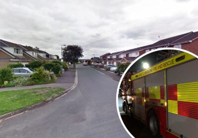 Fire crews were called to Richards Way, Harnham, Salisbury, at around 8.45am