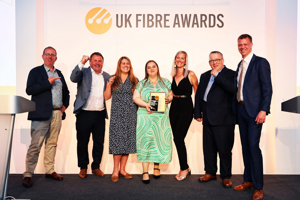 The team at Wessex Internet celebrate being named Fibre Provider of the Year