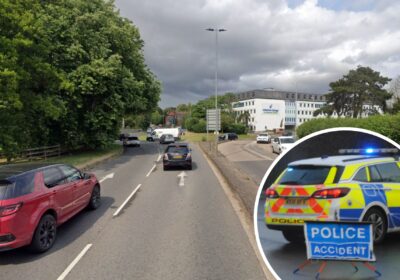 The crash happened in Churchill Way South in Salisbury, Wiltshire Police said