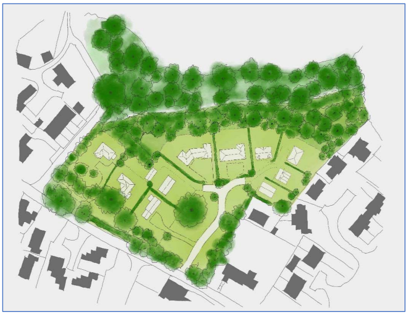 How the homes could be laid out. Picture: D C Li/Dorset Council