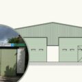 How the MOT garage looks now - and an impression of what could replace it. Pictures: Paul Stephens Architecture/Wiltshire Council