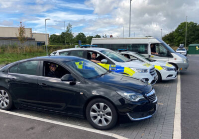 Members of the team during Operation Busline, on the A303 near Stonehenge. Picture: Wiltshire Police