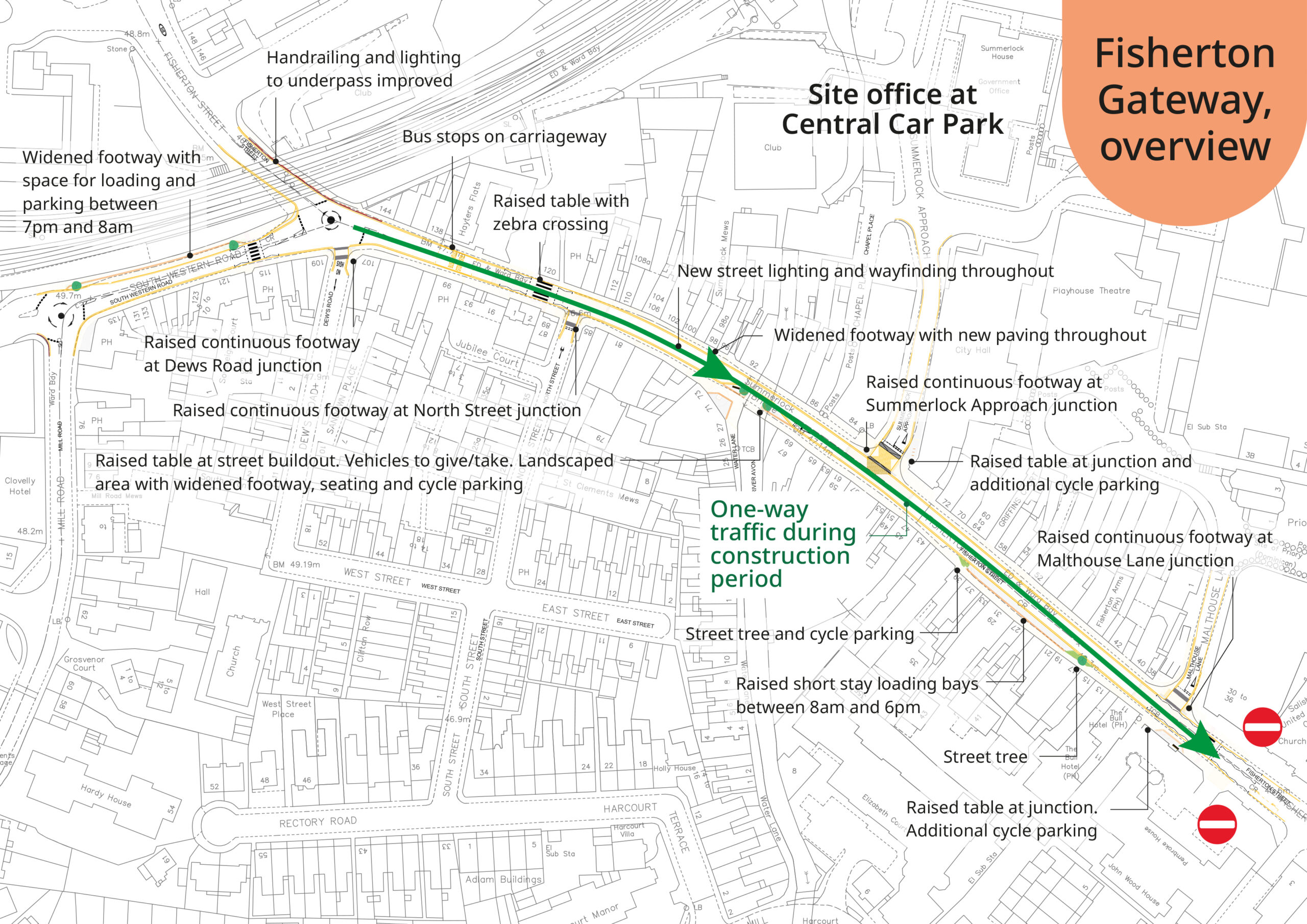An overview of works planned in the Fisherton Gateway. Picture: Wiltshire Council