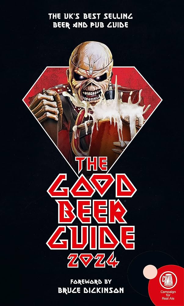 The 2024 Good Beer Guide features Eddie, mascot of rock band, Iron Maiden