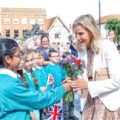 HRH the Duchess of Edinburgh meeting schoolchildren in Salisbury. Pictures: Salisbury City Council