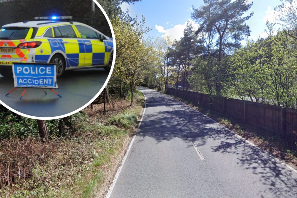 The crash happened on Hurn Road, between Ringwood and Matchams, Dorset Police said. Picture: Google