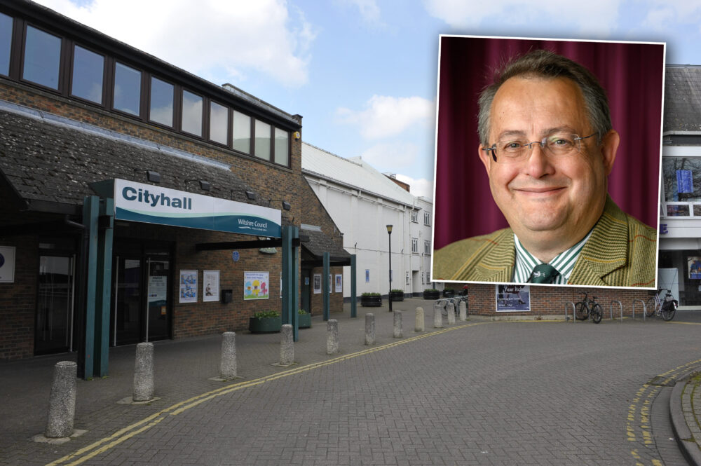 Cllr Paul Sample, inset, came up with the motion on Salisbury City Hall. Pictures: Salisbury City Council