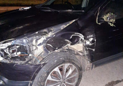 Leeson's car was badly damaged in the crash, on August 6. Picture: Wiltshire Police