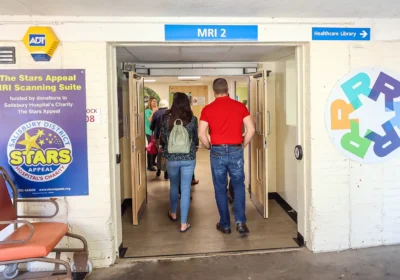The entrance to the new scanning suite at Salisbury District Hospital. Picture: Spencer Mulholland