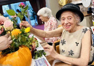 Residents enjoyed the floral donation from Sainsbury's in Ferndown