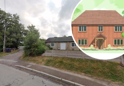 The plan would see four new homes built at High View, Porton