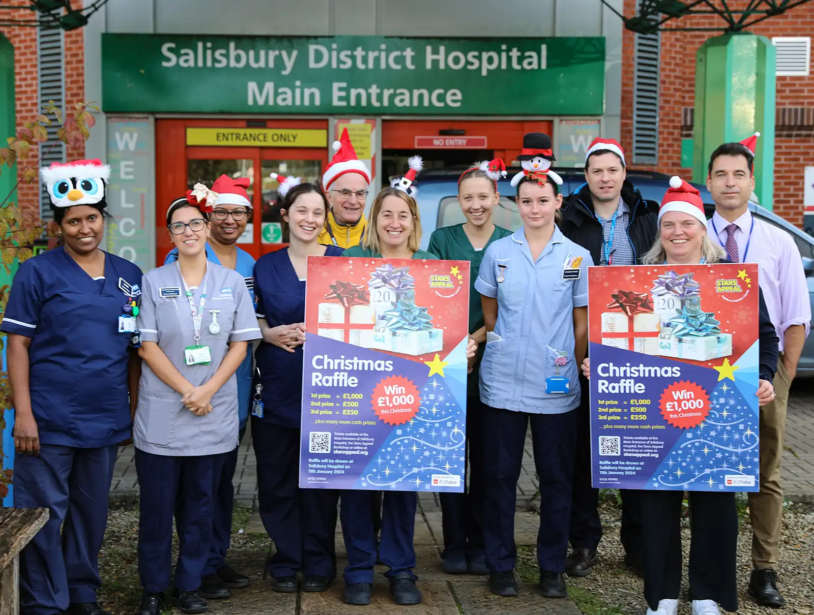 Win £1,000 in the 2024 Salisbury hospital Stars Appeal Christmas Raffle