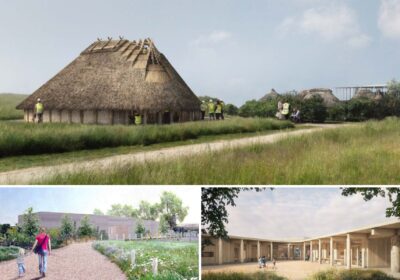 How the new buildings could look at Stonehenge. Pictures: AOC/Wiltshire Council