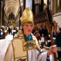 The now-former Bishop of Salisbury, chorister Harry Mills. Picture: Finnbarr Webster