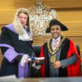 His Honour Judge Timothy Mousley KC, left, with Salisbury mayor, Cllr Atiqul Hoque