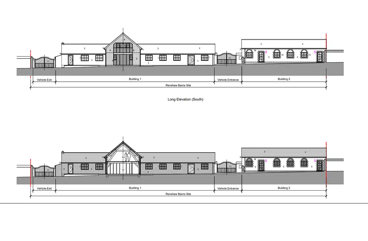 Proposed elevations of Renshaw Barns buildings. Picture: STAC/Wiltshire Council