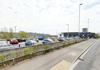 The man was hit by a car in the Aldi car park in Salisbury. Picture: Google