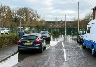 Flood waters in the Ashley Road area, Salisbury