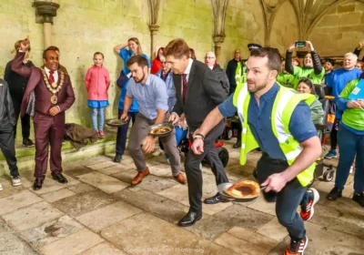 A host of races took place in the cloisters at Salisbury Cathedral. Pictures: Spencer Mulholland